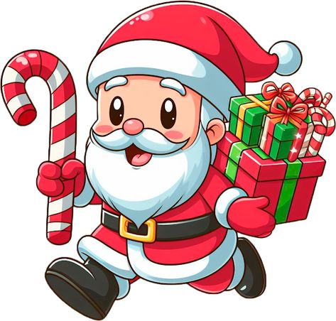 Santa Claus o papá Noel Christmas Png Images, Santa Stickers, Embroidered Sheets, Santa Claus Vector, Grinch Christmas Tree, Japan Candy, Decoration Christmas Tree, Card Embellishments, Cute Animal Clipart