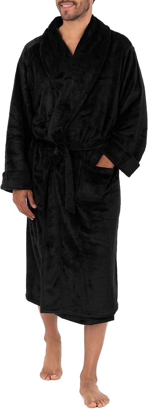 100% Polyester
Imported
Tie closure
Machine Wash
Relaxed Fit
Shall-collar styling
Mid-length
Waist tie belt Winter Robes, Fleece Robe, Soft Robes, Bathrobe Men, Mens Sherpa, Hospital Gown, Hooded Robe, Mens Fleece, Shawl Collar