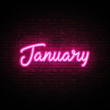 January Wallpaper, January Month, Big Sales Banner, Summer Sale Banner, Neon Quotes, Neon Wall Art, Neon Logo, Wallpaper Iphone Neon, Light Letters