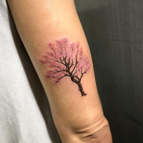 Redbud Tree Tattoo, Red Bud Tree Tattoo, Redbud Tattoo, Pine Tree Tattoo Designs, Pine Tattoo, Unique Tattoos For Women, Tattoo Tree, Guys Tattoos, Pine Tree Tattoo