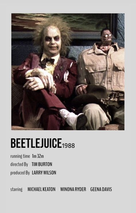 Beetlejuice Polaroid Poster, Beetlejuice Polaroid, Movies Minimalist, 80s Classics, Geena Davis, Iconic Movie Posters, Beetle Juice, Polaroid Poster, Minimalist Posters