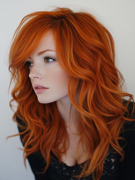 Copper Long Bob, Copper Hair Ombre, Subtle Strawberry Blonde, Copper Blonde Balayage, Balayage Hair Copper, Copper Hair Color Ideas, Styling Tricks, Red Hair Inspo, Irish Women