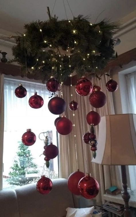 Ideas Para Decorar En Navidad, Christmas Ceiling Decorations, Tree Ideas Christmas, Christmas Decorations Sewing, Christmas Decorations Centerpiece, Dollar Store Christmas Crafts, Diy Christmas Decorations, Fun Christmas Decorations, Christmas Tree Inspiration