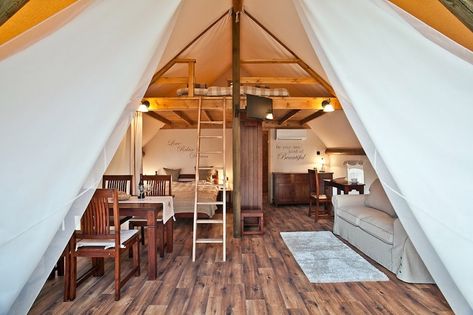 Slovenia Travel Blog_Glamping in Slovenia_Garden Village Bled Resort Garden, Glamping Inspiration, Tent Living, Glamping Tents, Glamping Tent, Bled Slovenia, Slovenia Travel, Wall Tent, Glamping Resorts