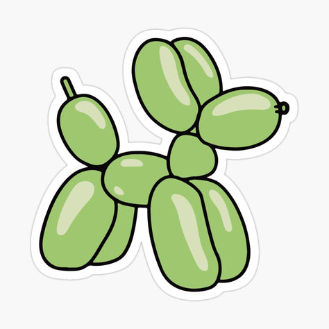 Check out this cute pastel green balloon dog sticker. A trendy design to fit your aesthetic :) March Stickers Aesthetic, Dark Green Stickers, Cute Green Stickers, Cool Stickers Aesthetic, Cute Puppy Stickers, Balloon Dog Sticker, Balloon Stickers, Green Stickers, Dog Green