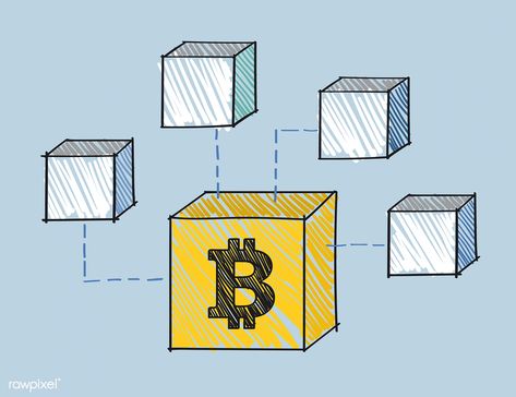 Bitcoin block attached to blockchain illustration | free image by rawpixel.com Finance Doodle, Blockchain Illustration, Infographic Education, Doodle Vector, Powerpoint Background, Bitcoin Cryptocurrency, Free Image, Blockchain, Premium Vector