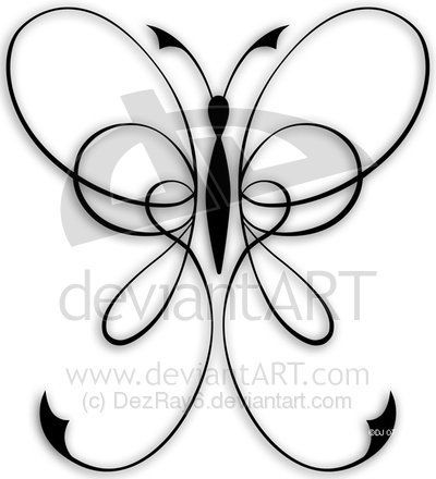 Butterfly Ribbon Tattoo, Ribbon Butterfly Tattoo, Tropisches Tattoo, Ribbon Butterfly, Butterfly Tattoo Designs, 1 Tattoo, Butterfly Drawing, Black Butterfly, Tattoo Design Drawings