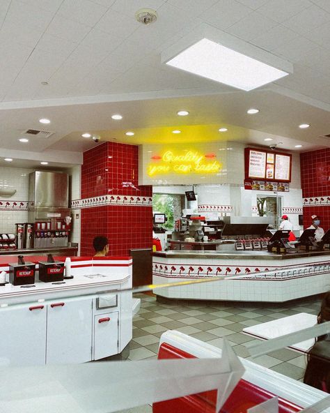 In N Out Aesthetic, In And Out Burger, Building Aesthetic, In-n-out Burger, In N Out, American Diner, In & Out, Burritos, Comic Book