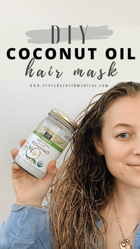 Sharing my best tips for applying an ultra-moisturizing, DIY coconut oil hair mask to help soothe the scalp, help with hair damage, shine, & hydration! #coconutoil #hairmask #DIY Coconut Oil On Hair How To Use, Coconut Hair Mask Diy, Diy Oil Hair Mask, Using Coconut Oil For Hair, Coconut Oil Mask For Hair, Coconut Oil On Scalp, Hair Mask For Shine And Moisture, Best Coconut Oil For Hair, Scalp Mask For Hair Growth