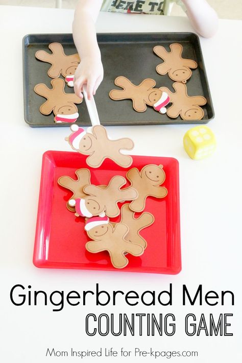 Gingerbread Game; for counting & visual assert for sorting/grouping or even making a matching game Gingerbread Infant Activities, Gingerbread Man Activities For Toddlers, Gingerbread Week Preschool, Gingerbread Preschool Activities, Gingerbread Activities For Preschool, Gingerbread Kids Crafts, Prek Gingerbread, Gingerbread Preschool, Gingerbread Man Preschool