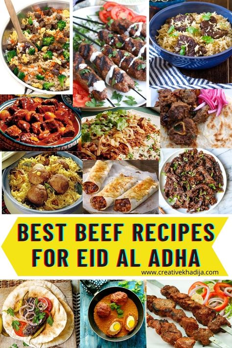 40 Easy Beef Recipes for Eid Al Adha | Creative Khadija Recipes Collection. Enjoy the best of Mutton, Beef & Bar BQ recipe ideas to try at Eid ul Adha 2020 Beef Biryani Recipe, Easy Beef Recipes, Beef Tagine, Ramadan Recipe, Easy Bbq Recipes, Dishes Ideas, Minced Beef Recipes, Best Beef Recipes, Eid Food