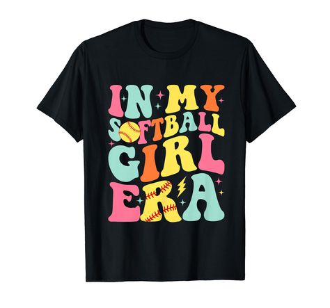 PRICES MAY VARY. In My Softball Girl Era Retro Groovy Softball Girl Shirt, In My Softball Girl Era Retro Groovy Softball Girl T-Shirt, Lightweight, Classic fit, Double-needle sleeve and bottom hem Softball Shirts For Players, Softball Girls, Softball Funny, Shirts Cute, Cute Presents, Girls Softball, Presents For Women, Retro Groovy, Retro Humor