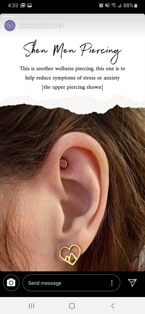 Shen Men Ear Piercing, Shen Men Piercing, Men Piercing, Ear Piercings, Piercings