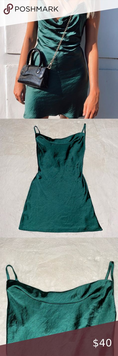 Motel Rocks Paiva Dress Satin Forest Green Motel Rocks, Dress Satin, Forest Green, The Back, Size Guide, Forest, Dress Es, Dresses Skirts, Satin