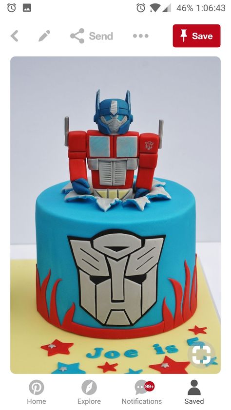 Transformer Cakes For Boys, Transformer Birthday Cake, Rescue Bots Cake, Optimus Prime Cake, Transformers Birthday Cake, Cake Design Wedding, Rescue Bots Birthday, Transformers Cake, Transformers Birthday Parties