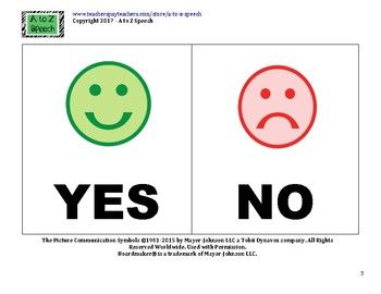 Download and use this product as a visual support or communication device for those requiring additional help answering or responding to yes/no questions. Yes Or No Picture, Data Collection Special Education, Teacher Data, Communication Boards, Yes No Questions, Animals Preschool, Communication Cards, Speech Teacher, Augmentative Communication