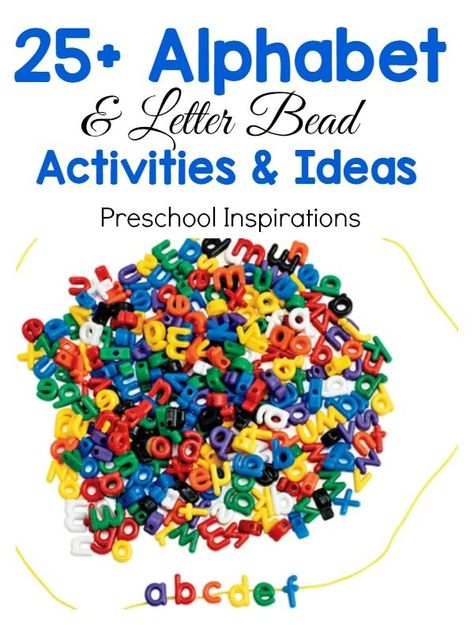 The Best Alphabet Bead Activities and Ideas Bead Activities, Alphabet Activities For Preschool, Letter Sound Recognition, Alphabet Letter Activities, Abc Phonics, Early Literacy Activities, Preschool Language, Alphabet Recognition, Homeschool Preschool Activities