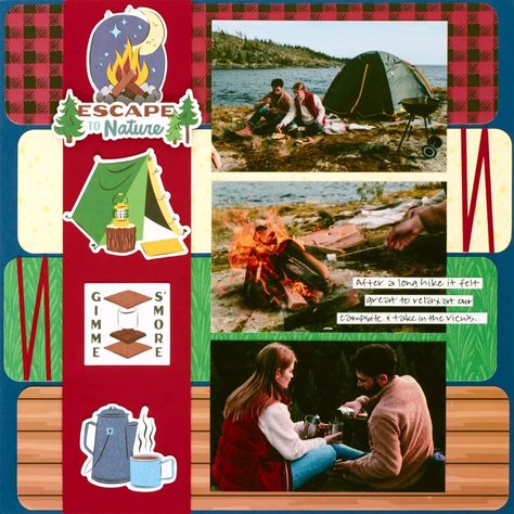 May Completed Album Challenge PLUS A Lake Life Layout – Creative Memories Blog Camping Scrapbook Layouts, Ruth Brown, Picture Scrapbook, Graduation Memories, Camping Scrapbook, Vacation Scrapbook, Fall Scrapbook, Summer Scrapbook, Scrapbook Sketches