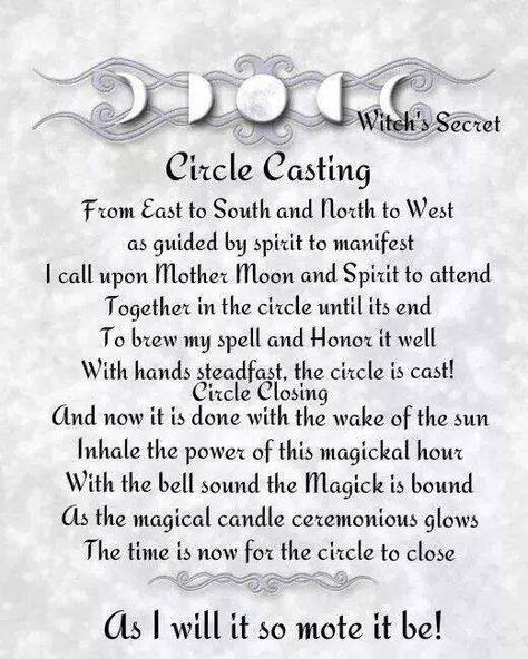 Opening And Closing A Circle, Casting A Circle, Circle Casting, Circle Cast, Witchcraft Stuff, Witchcraft 101, Witch Life, Witchcraft Spells For Beginners, Witch Board