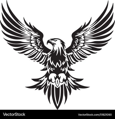 Emblem Ideas, Eagle Vector, Silhouette Sketch, Girls Tattoo, Black And White Vector, Copperplate Calligraphy, Laser Files, Flat Logo, Card Tattoo