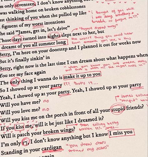 Betty Taylor Swift Lyrics, Betty Lyrics, Betty Taylor Swift, Bad Intentions, Taylor Lyrics, Academic Motivation, Book Annotation, Blood Sweat And Tears, Red Taylor