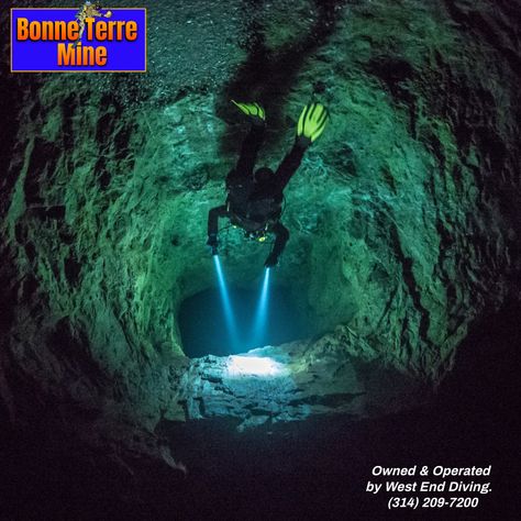 The Mine at Bonne Terre 🤿😀🚶‍♀️ Owned & Operated by West End Diving (314) 209-7200 #adventure #bonneterremine #historiclandmark #missouri #geomine #familyadventure #scubadiving #missouri #tours #attractions #walkingtour Boonville Missouri, Osage Beach Missouri, Bonne Terre Mine Missouri, Meramec State Park Missouri, Memes About Missouri, West End, Family Adventure, Scuba Diving, Walking Tour