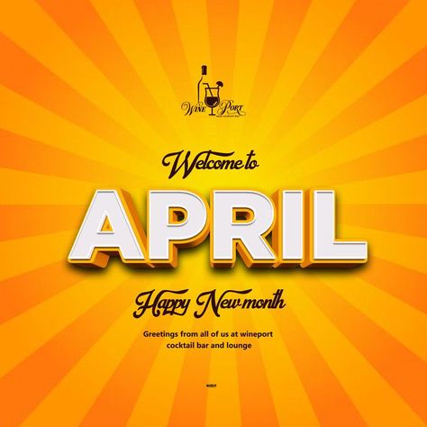 april Happy New Month April Design, April Flyer Design, Month Aesthetic, Happy New Month, Design Board, Graphic Design Fun, Event Flyer, New Month, Party Flyer