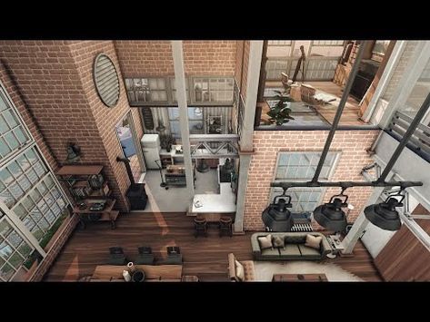 (20) I've built a FARMHOUSE INDUSTRIAL apartment for a famous photographer || The Sims 4 Speed Build - YouTube Industrial Apartment Sims 4, Sims 4 Cc Industrial, Apartment Sims 4, Sims 4 Apartment, Sims 4 Speed Build, Industrial Apartment, Farmhouse Industrial, Apartment Renovation, Famous Photographers