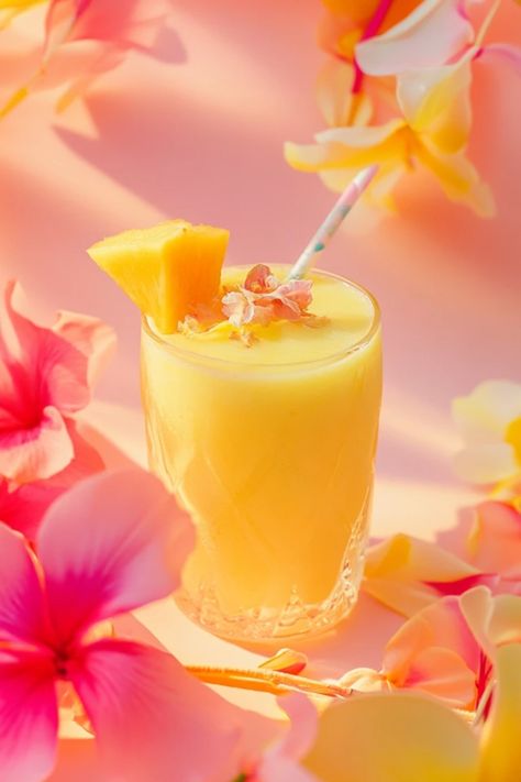 Escape to paradise with this delicious Pineapple Mango Tropical Smoothie. Perfect for any day, this drink combines the sweet flavors of ripe pineapples and juicy mangoes into a creamy blend. Whether you're sipping it by the pool, enjoying it after a workout, or looking for a refreshing treat during hot summer days, this smoothie is a delightful choice. Integrate it into your healthy diet, impress your guests at poolside gatherings, or simply enjoy this tropical escape at home. Smoothies are an easy and effective way to boost your nutrition with lovely flavors! Pineapple Mango Smoothie, Tropical Smoothies, Mango Pineapple Smoothie, Dessert Alternatives, Ripe Pineapple, Mango Chunks, Tropical Smoothie, Freshly Squeezed Orange Juice, Yogurt Parfait