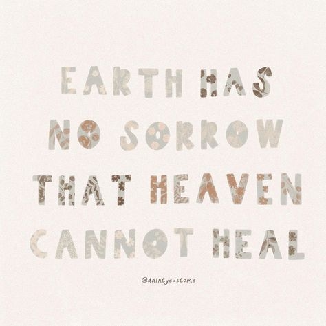 analea ⟡’s Instagram photo: “Earth has no sorrow that heaven cannot heal. 🤎 ~ Thomas Moore Saw this quote yesterday and I just loved it! Let me know in the comments…” Quotes About Self Worth, Thomas Moore, Spirituality Affirmations, Bible Verses For Women, Gods Love Quotes, Words Wallpaper, Healing Words, Prayer Verses, Christian Quotes Inspirational