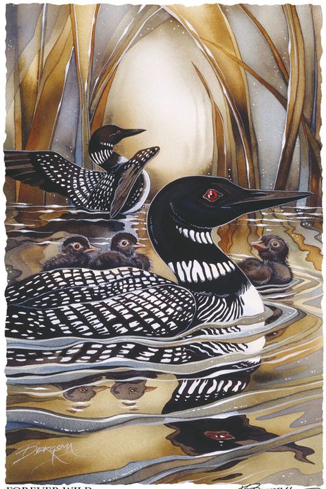 Forever Wild - Prints Bergsma Art, Apstraktne Slike, Native American Mythology, Jody Bergsma, Paintings Nature, American Wildlife, North American Wildlife, Spiritual Paintings, Water Birds