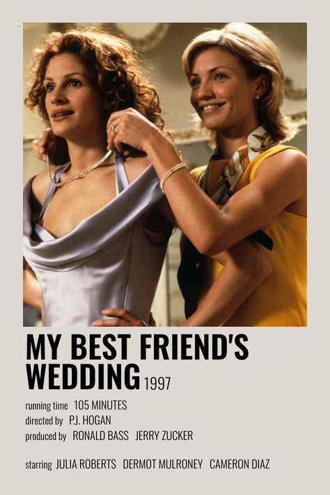 My Best Friends Wedding Movie Poster, My Best Friend Wedding Movie, My Best Friends Wedding Poster, My Best Friends Wedding Aesthetic, My Best Friends Wedding Movie, Rom Coms To Watch, The Best Of Me Movie, Movies To Watch With Friends, Series Recommendation