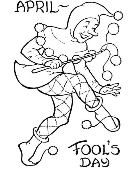 Coloring page for April Fools Day... Enjoy Calendar Art, Kids Printables, Coloring Pages Inspirational, April Fool, Fools Day, Adult Colouring Pages, Dog Coloring Page, Unicorn Coloring Pages, 1 April