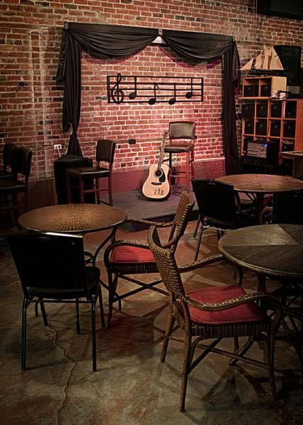 Coffee house stage Bookstore Cafe, Youth Room, Small Cafe, Coffee Shop Design, Brick Wallpaper, Church Design, Coffee Cafe, Restaurant Interior, Cafe Interior