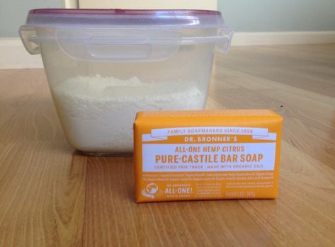 Homemade Castile Laundry Soap - Treading Lightly Castile Laundry Soap Recipes, Castile Soap Laundry Detergent, Laundry Recipe, Powder Laundry Soap, Castile Soap Recipes, Laundry Soap Bar, Organic Laundry Detergent, Laundry Soap Recipe, Homemade Laundry Detergent Recipes