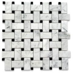 Stonetileus 10 pieces (10 Sq.ft) of Mini French Pattern Silver Botticino - Contemporary - Wall And Floor Tile | Houzz Basketweave Tile Floor, Basketweave Tile, Basket Weave Tile, Creative Flooring, Tile Covers, French Pattern, Best Floor Tiles, Marble Mosaic Tiles, Mosaic Stone