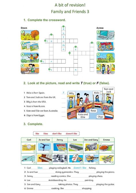 Family And Friends Worksheet, Friends Worksheet, Plan A Day, Family Worksheet, Regular Verbs, Central University, Likes And Dislikes, Weekend Activities, English Reading