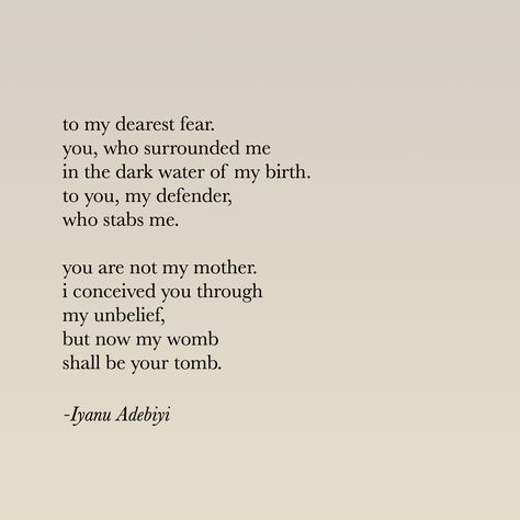 Disown the fear by first accepting it bravely and then letting it go. Be brave. #fear #poetry #shortpoem #instapoet Fear Of Letting Go, Fear Poetry, Poems About Fear Of Change, Fear Of Not Being Enough, How To Let Go Of Fear, The Fear Of Not Being Good Enough, Letting It Go, Spiritual Wallpaper, Class Theme