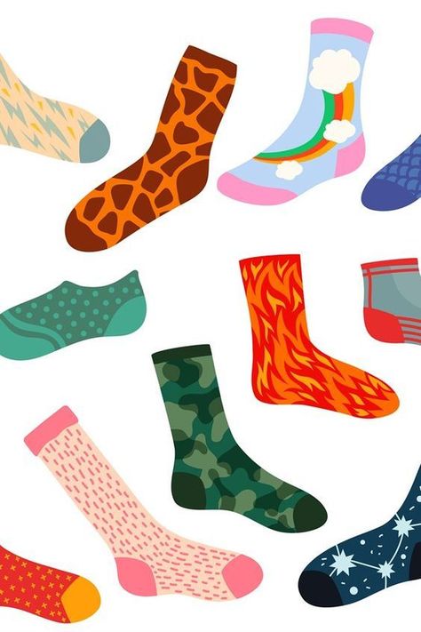 Socks Design Illustration, Sock Branding, Socks Design Ideas, Socks Wallpaper, Socks Illustration, Socks Photography, Socks Aesthetic, Silly Socks, Indian Bedroom Decor