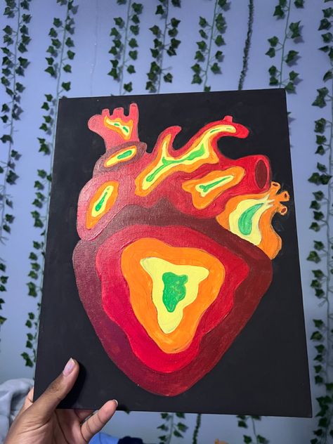 heart painting | thermal painting | painting inspo| paint aesthetic | art inspiration | things to draw | drawing | art ideas Painting Ideas Thermal, Thermal Heart Painting, Heat Drawing Ideas, Heat Painting Ideas, Thermal Painting Ideas On Canvas, Thermal Drawing Aesthetic, Thermal Art Aesthetic Painting, Aura Painting Art Easy, Thermal Art Drawing