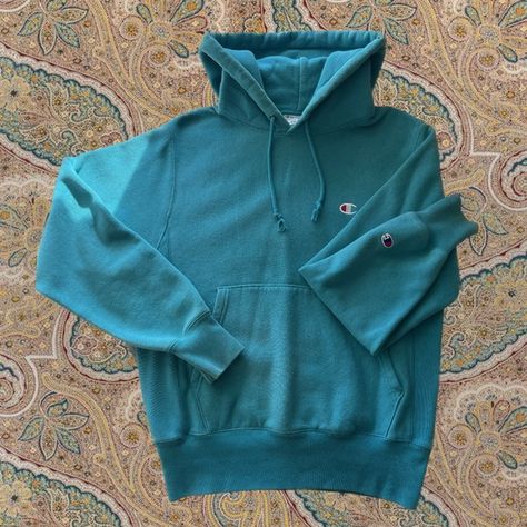 woman’s Champion teal hoodie, size small Teal Hoodie, Hoodie Aesthetic, Fun Color, Champion Sweatshirt, Pretty Colours, Jackets & Coats, Outfit Inspo, Plus Fashion, Sweatshirts