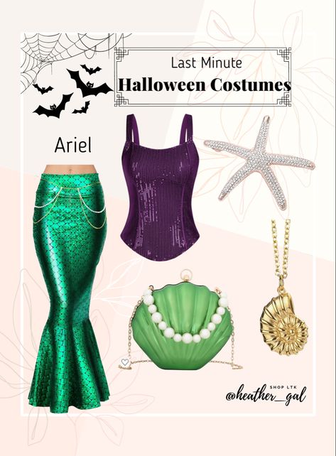 Last minute amazon prime Halloween costume Easy costume, little mermaid costume, little mermaid adult costume, easy mermaid costume, amazon mermaid costume, last minute Halloween costume, amazon prime costume, Halloween party costume Follow my shop @heather_gal on the @shop.LTK app to shop this post and get my exclusive app-only content! #liketkit #LTKstyletip #LTKfindsunder50 #LTKHalloween @shop.ltk https://liketk.it/4lYiR mom costume Mermaid Mom Outfit, Mermaid Costume Diy Womens, Ariel Adult Costume, Diy Ariel Costume Women, Ariel Costume College, Little Mermaid Adult Costume, Adult Mermaid Costume Diy, Arial Costume, Mermaid Adult Costume