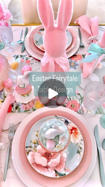 12K views · 2.6K likes | Linda Schuster Vartanian 🌸Home Decor🌸Seasonal decorating on Instagram: "It’s here! My 2024 Easter Tablescape Design! ✨🍃🩵🌸🐇🌸🩵🍃✨

It’s a fairytale floral garden theme with bunnies, eggs, blooms and sweet treats! 🩵🌸🐇🧚🏻🐇🌸🩵

The idea all started with draping florals from my chandelier, and from there, the design took off! Then it was all a matter of adding lots of pretty colours and whimsy! ✨🌸🧁🐇🧁🌸✨

Hope you like it! Feel free to save and share this post for reference and inspo!🤗☺️💖

🐇Easter table, spring table, pretty decor, bunny lover, bunny decor, cupcake designs, pink lover, pastel love, set the table, floral styling, lovely interior 🐇" Easter Dinner Party, Tea Party Table Settings, Tablescape Design, Lovely Interior, Easter 2024, Tea Party Table, Floral Styling, Spring Table Decor, Apartment Luxury