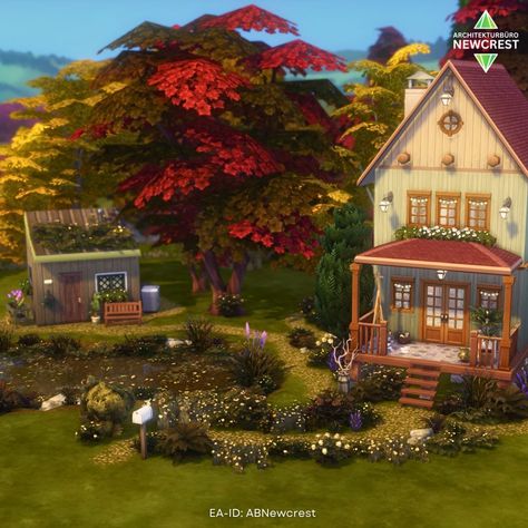 Basegame + Artist Studio kit Sims 4 home 🎨 The new Sims kits are out and I got the Artist Studio one. To test it out I have built a small, like really small, cabin for an spriring artist. I only used basegame and the items from the kit. The little shed next to the pond is a workshop. This lot is: 🛋 Fully furnished 🍀 Functional & playtested 🏘 Basegame & Artist Studio ✅ No CC 📐 30x20 You can download it for free from the gallery. My EA-ID is ABNewcrest 🌿 #sims4artiststudio #sims4basegame ... Small Cabin, Sims 4 Houses, The Pond, The Gallery, Artist Studio, Sims 4, Shed, Cabin, For Free