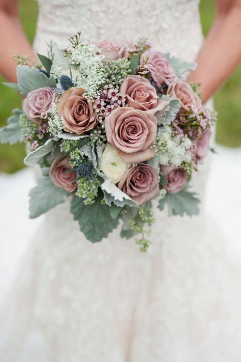 Lovely Rose Gold and Blush Wedding Bouquet - A Fairytale Wedding at the Rockside Winery and Vineyards - A PRINCESS INSPIRED BLOG #blushweddingbouquet #weddingflowers #rosegoldweddingbouquet #vineyardwedding Gold And Blush Wedding, Blush Wedding Bouquet, Pink Rose Wedding Bouquet, Gold Wedding Bouquets, Rose Gold Bouquet, Gold Wedding Flowers, Blush Bouquet Wedding, Roses Lavender, Soft Pink Wedding