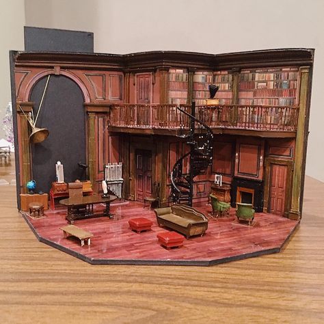 My Fair Lady on Broadway on Instagram: “#TBT to Michael Yeargan’s original #MyFairLady set model for 27A Wimpole Street. How did it turn out? Take an exclusive tour with Harry…” Theatre Set Model, My Fair Lady Set Design, Mini Set Design, Model Box Set Design, My Fair Lady Musical, Set Theatre, Bühnen Design, Man Of La Mancha, Lady Design