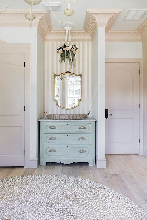 Heights House French Nursery Decor, French Country Nursery, Heights House, French Nursery, Nursery Reveal, Jenna Sue Design, Jenna Sue, Girl Nursery Room, Crown Moulding