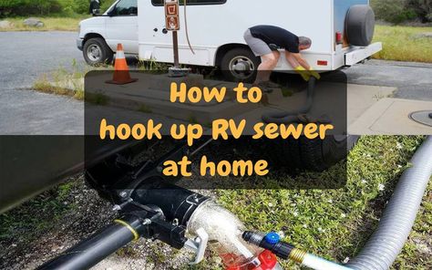 Do you want to know How to hook up RV sewer at home? Rv Sewer Hookup At Home, Rv Hookup At Home, Rv Hookups, Manufactured Home Porch, Rv Water Tank, Trailer Renovation, Office Diy, Nomadic Lifestyle, Shed Home