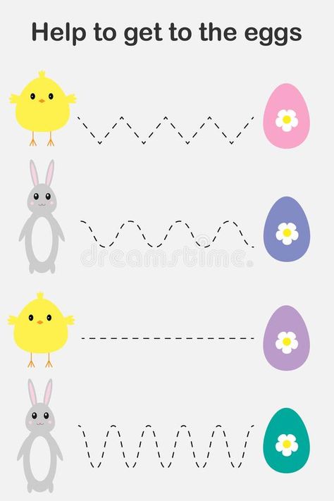 Easter Preschool Worksheets, Easter Bunny Activities, Style Handwriting, Easter Activities For Preschool, Bunny Activities, Activity Games For Kids, Easter Kindergarten, Easter Classroom, Easter Lessons