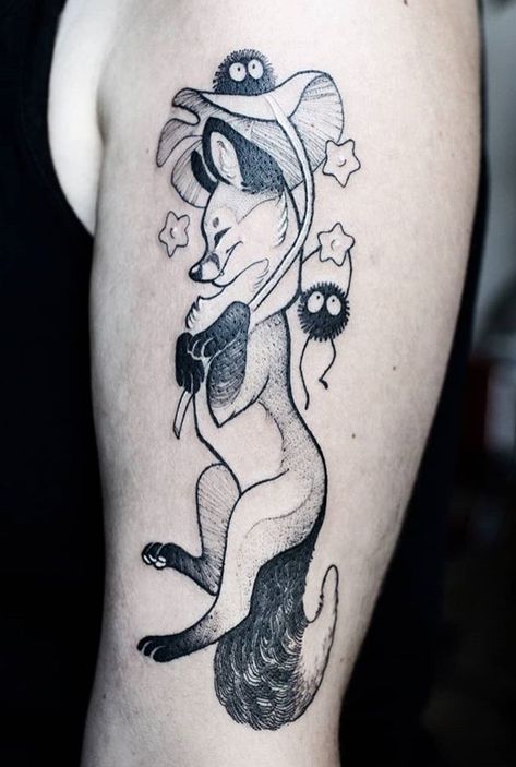 Gray Fox Tattoo, Cartoon Fox Tattoo, Fox Spirit Tattoo, Black Fox Tattoo, Cute Fox Tattoo, Fox Tattoo Ideas, Cover Up Tattoos For Men, Dragon Tattoo Ideas, Fox Tattoo Design